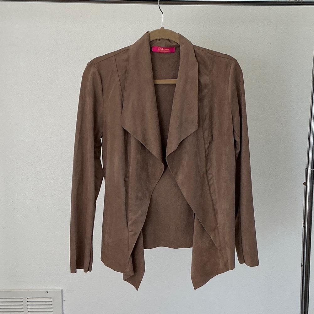 Catherine Malandrino Tan Suede Blazer